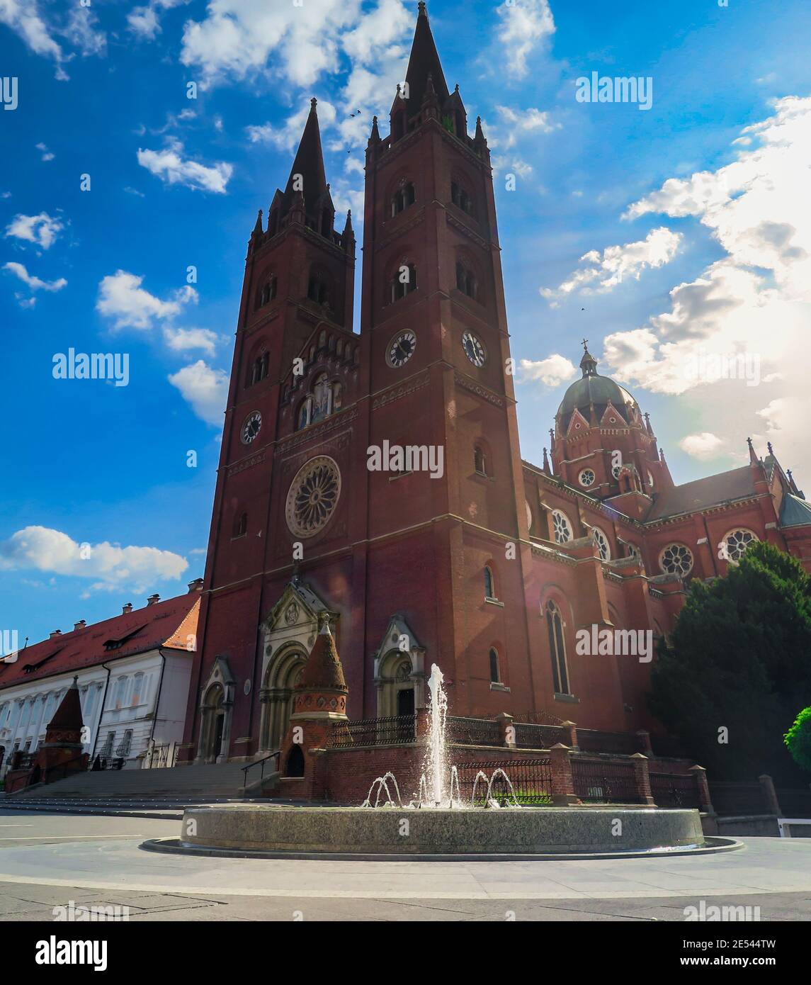Dakovo cathedral wide angle shot Stock Photo
