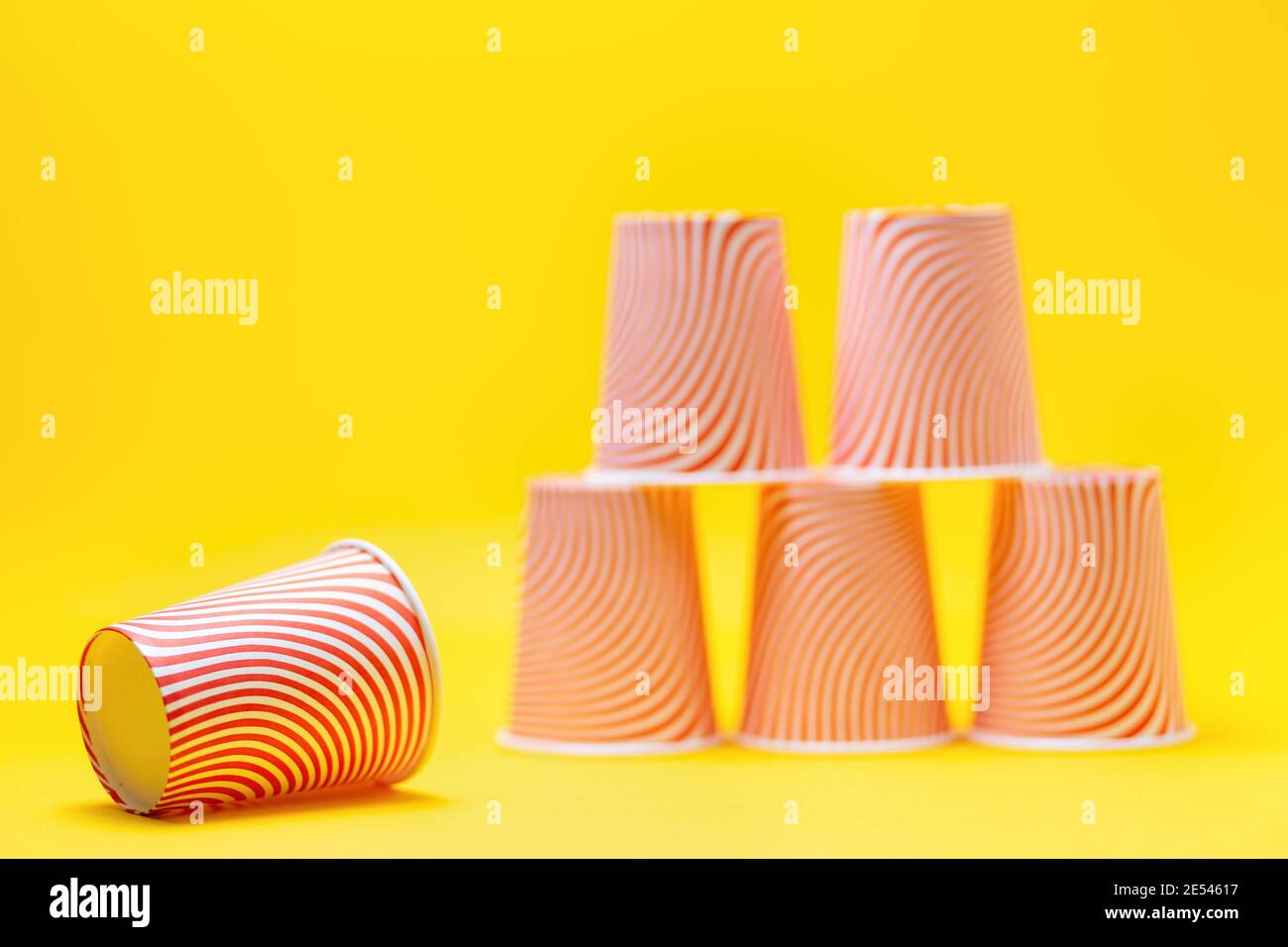 Paper cups pyramid hi-res stock photography and images - Alamy