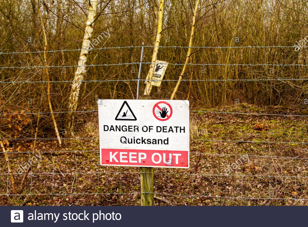 Quicksand Sign Danger High Resolution Stock Photography and Images Alamy