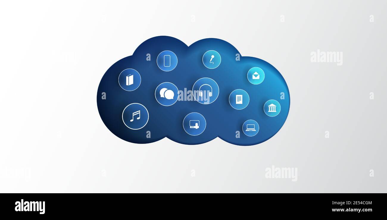 Network connections cloud computing icons Stock Vector Images - Alamy