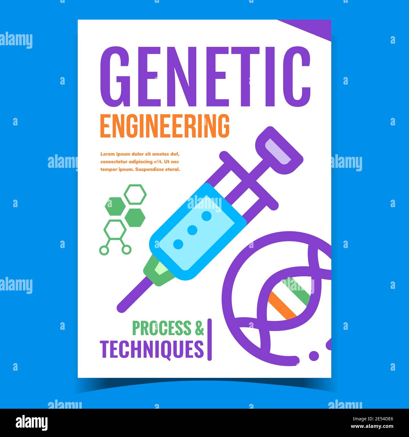 Genetic Engineering Creative Promo Banner Vector Stock Vector Image ...