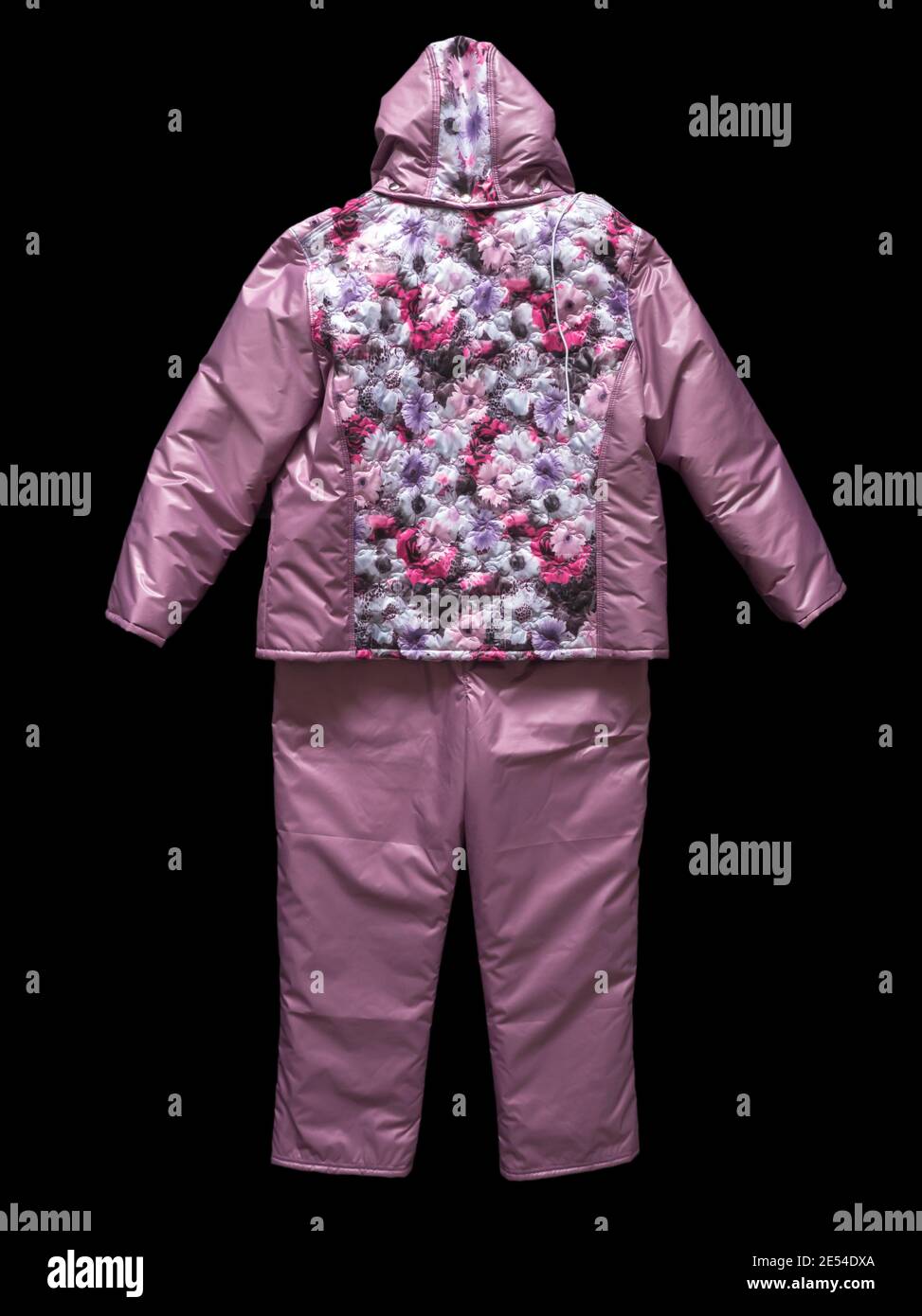Women's boiler suit on a black background. Stock Photo