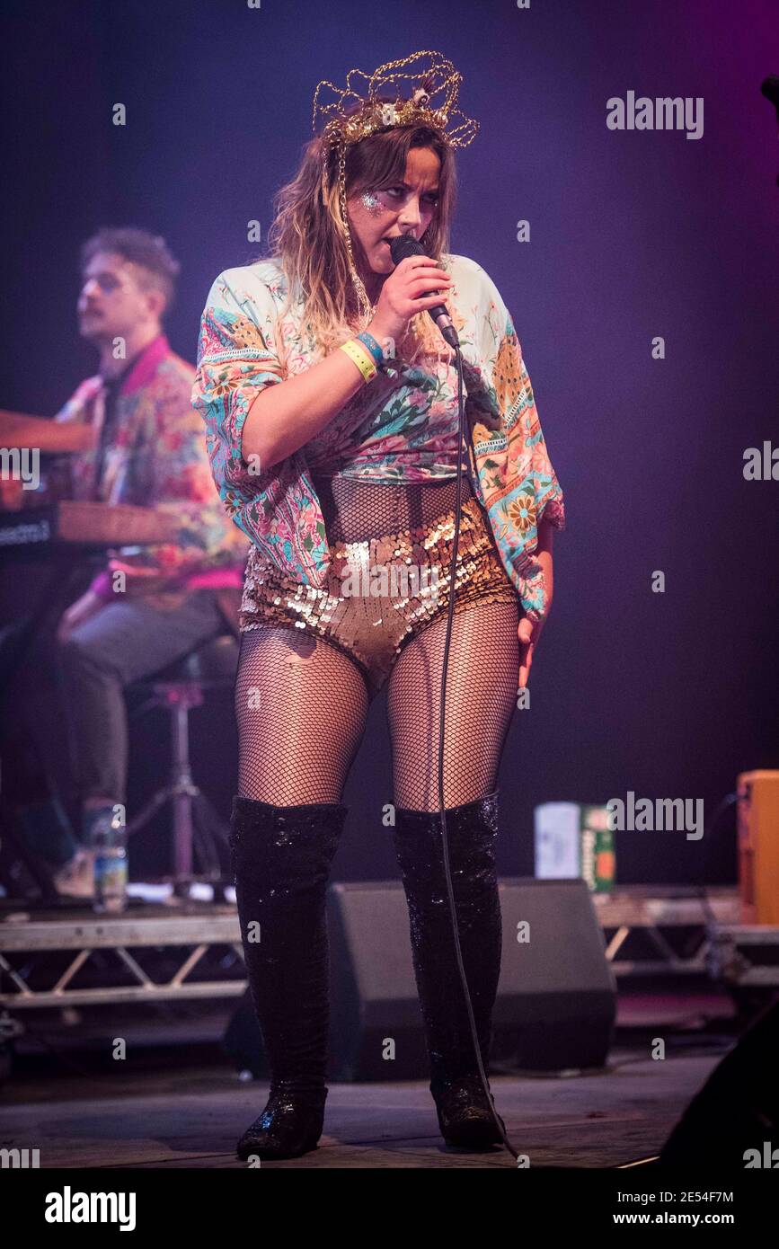 Charlotte Church performs her Late Night Pop Dungeon live at Bestival 2017 at Lulworth Castle - Wareham. Stock Photo