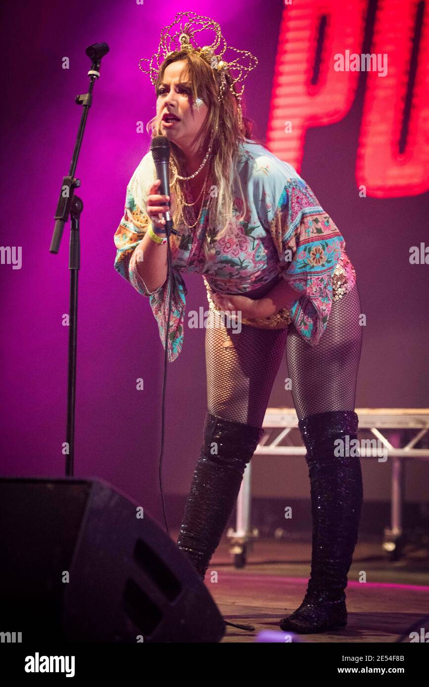 Charlotte Church performs her Late Night Pop Dungeon live at Bestival 2017 at Lulworth Castle - Wareham. Stock Photo