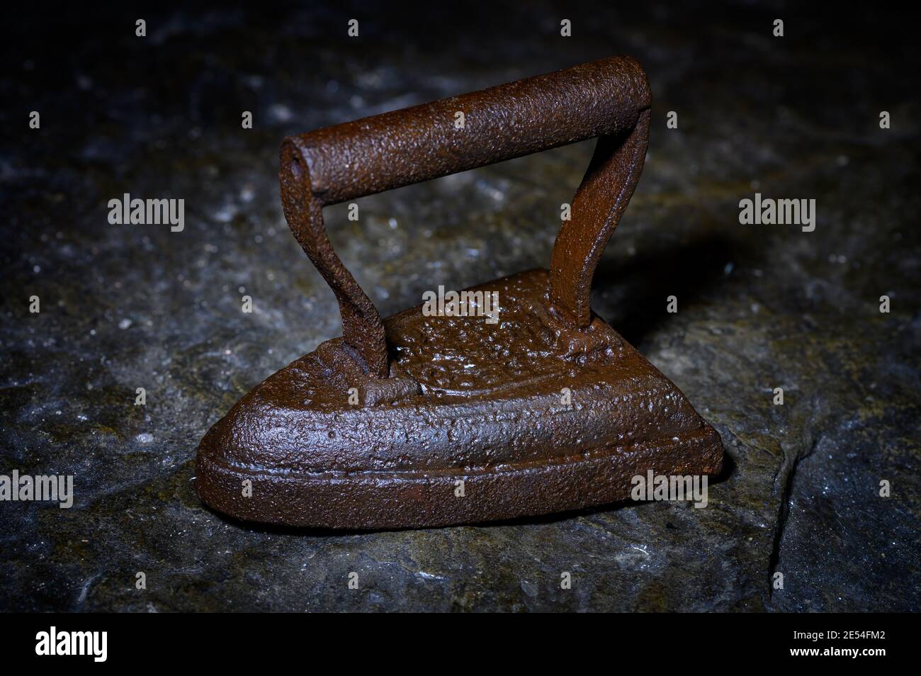 Old Flat Irons form Moorside Laundry, Swinton, Manchester Stock Photo