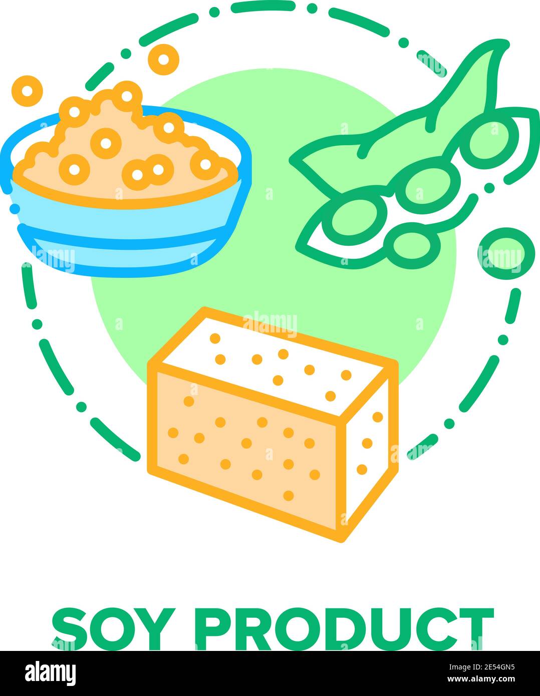 Soy Product Vector Concept Color Illustration flat Stock Vector Image Soy Product Vector Concept Color Illustration flat Stock Vector Image