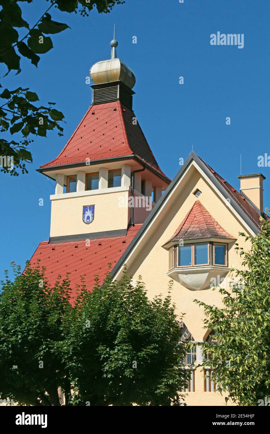 Historical Buildings In Velden On Lake Wörthersee Stock Photo