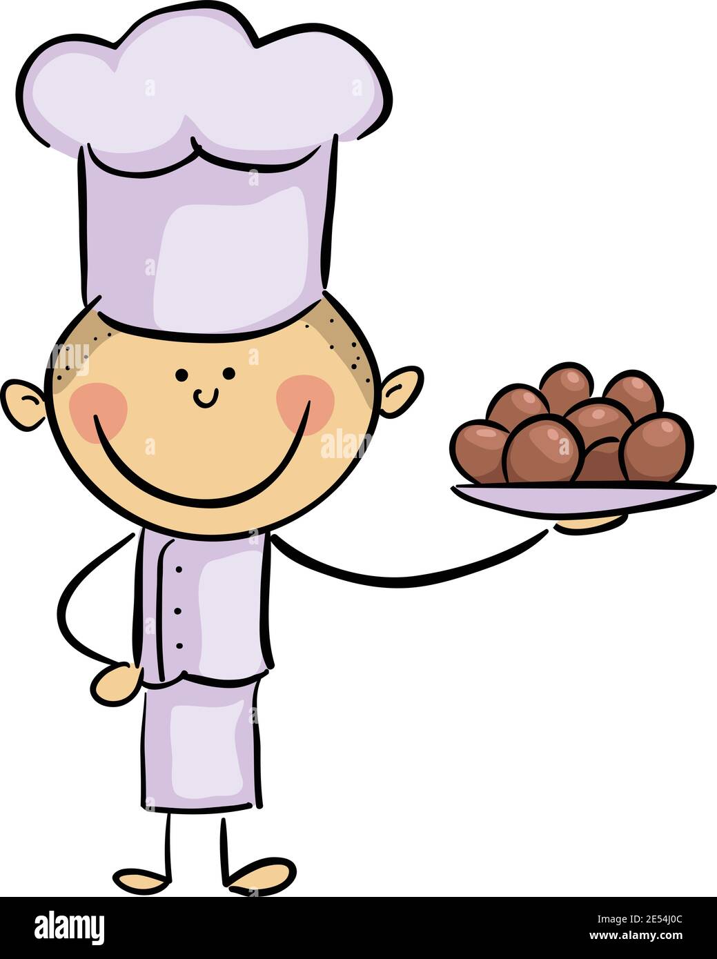 Chef Showing Brown eggs Illustration Vector image Stock Vector