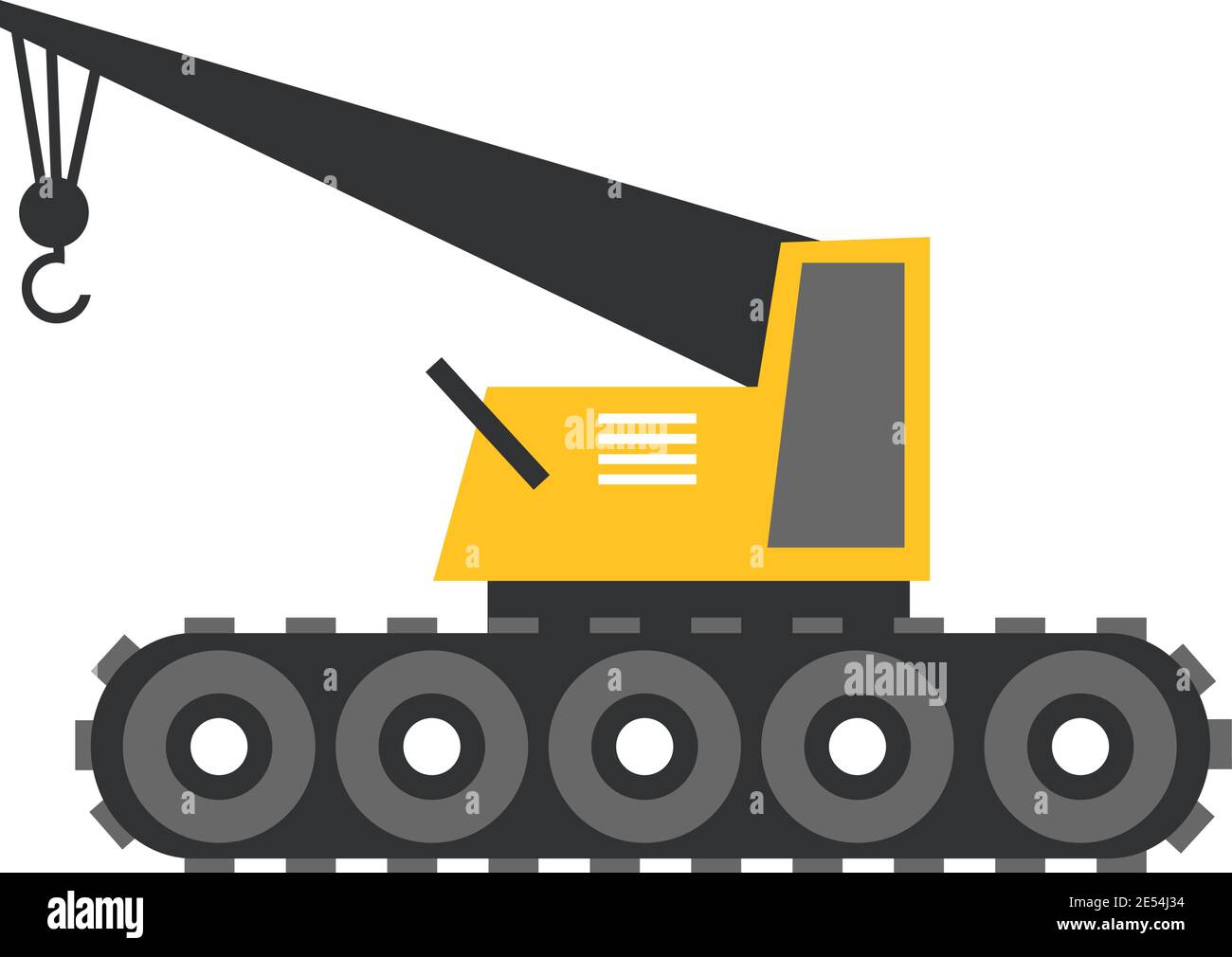 Excavator. Isolated on white background. Special equipment. Construction machinery. Vector illustration stock illustration Stock Vector