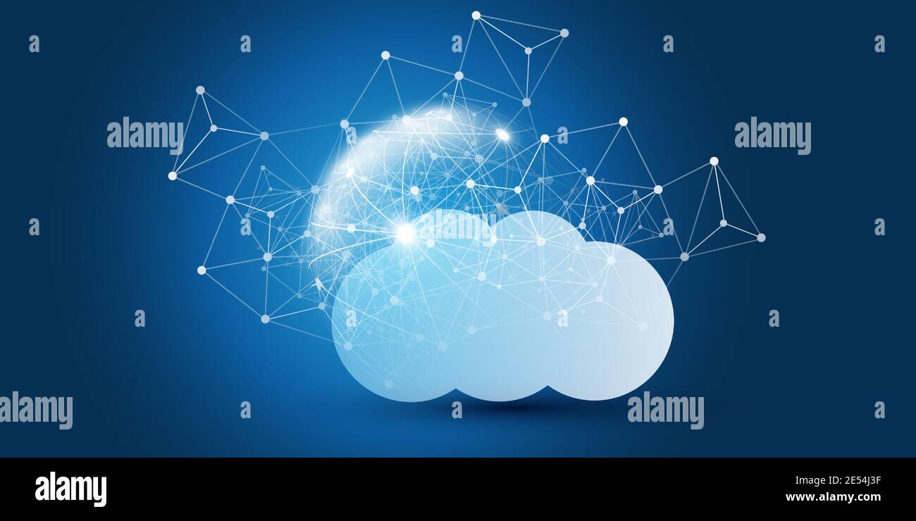 Cloud Computing Design Concept - Digital Connections, Technology ...