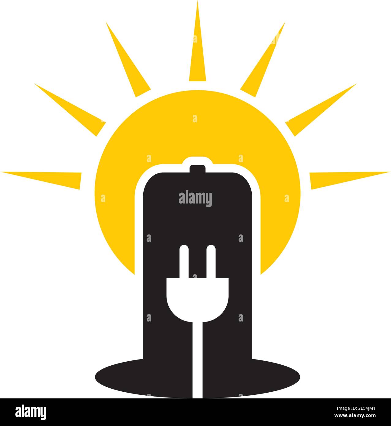 Battery icon logo design vector template Stock Vector