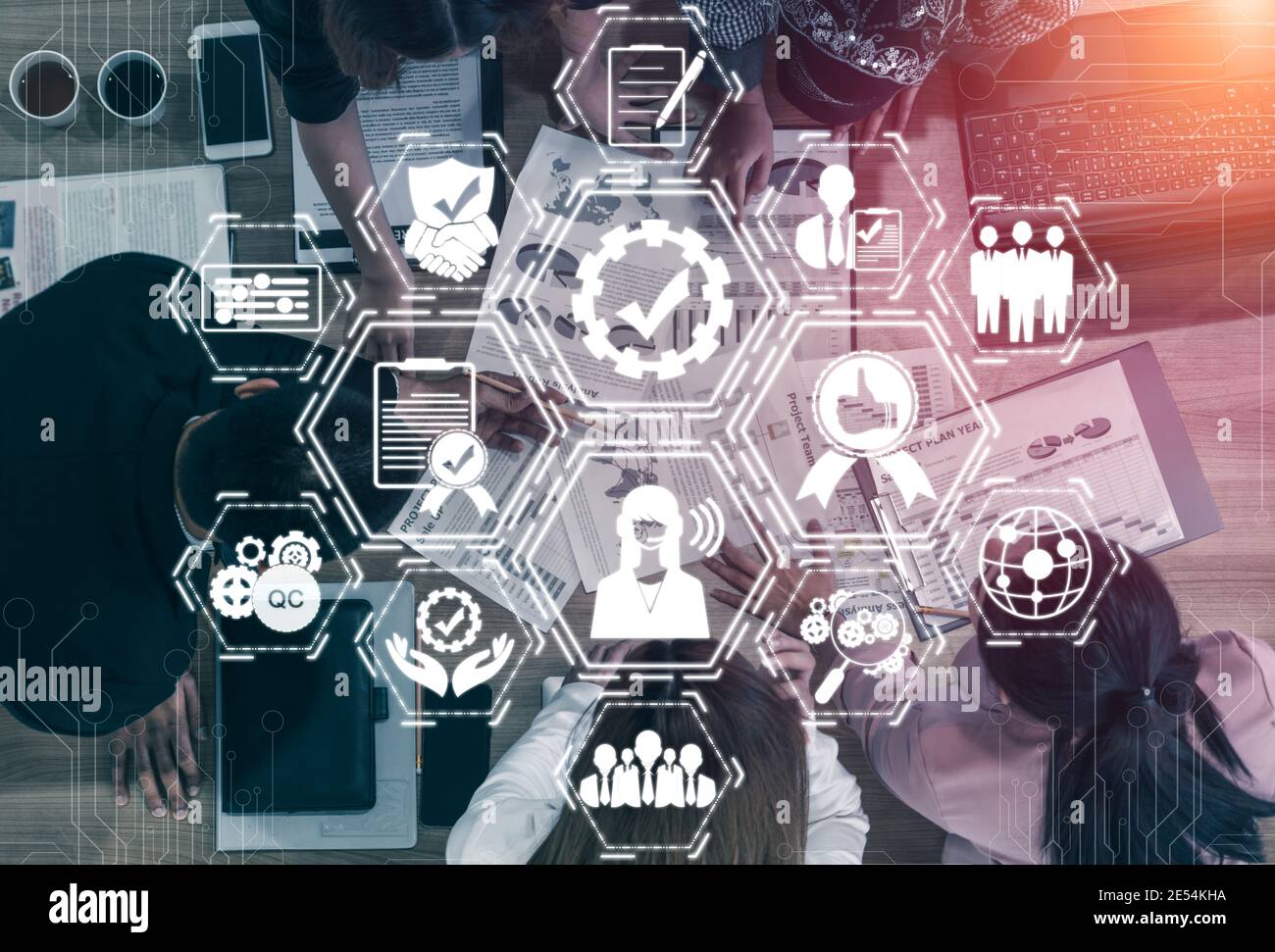 Quality Assurance and Quality Control Concept Modern graphic