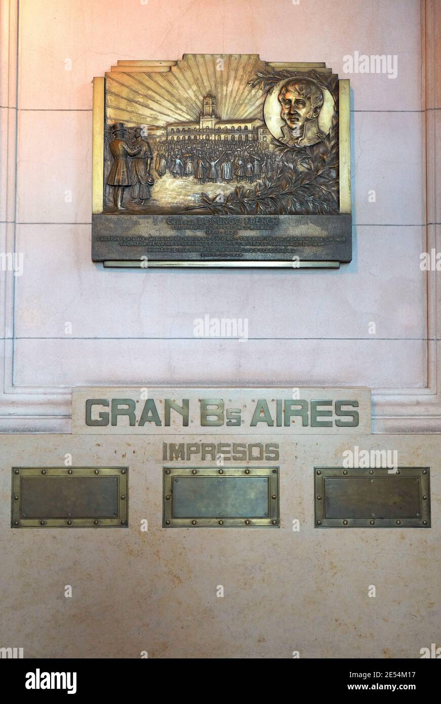 A detail in the entrance hall of the CCK Cultural Center (Former Argentina Post Office Headquarters), Buenos Aires, Argentina. Stock Photo