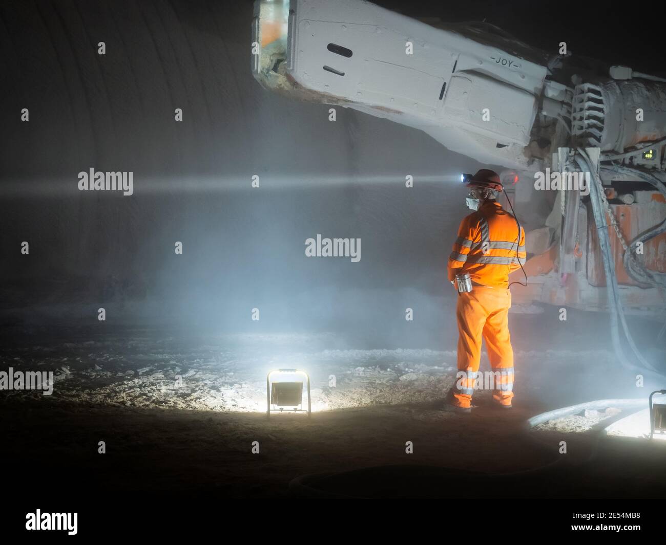 Winsford Salt Mine United Kingdom Salt mine wearing personal