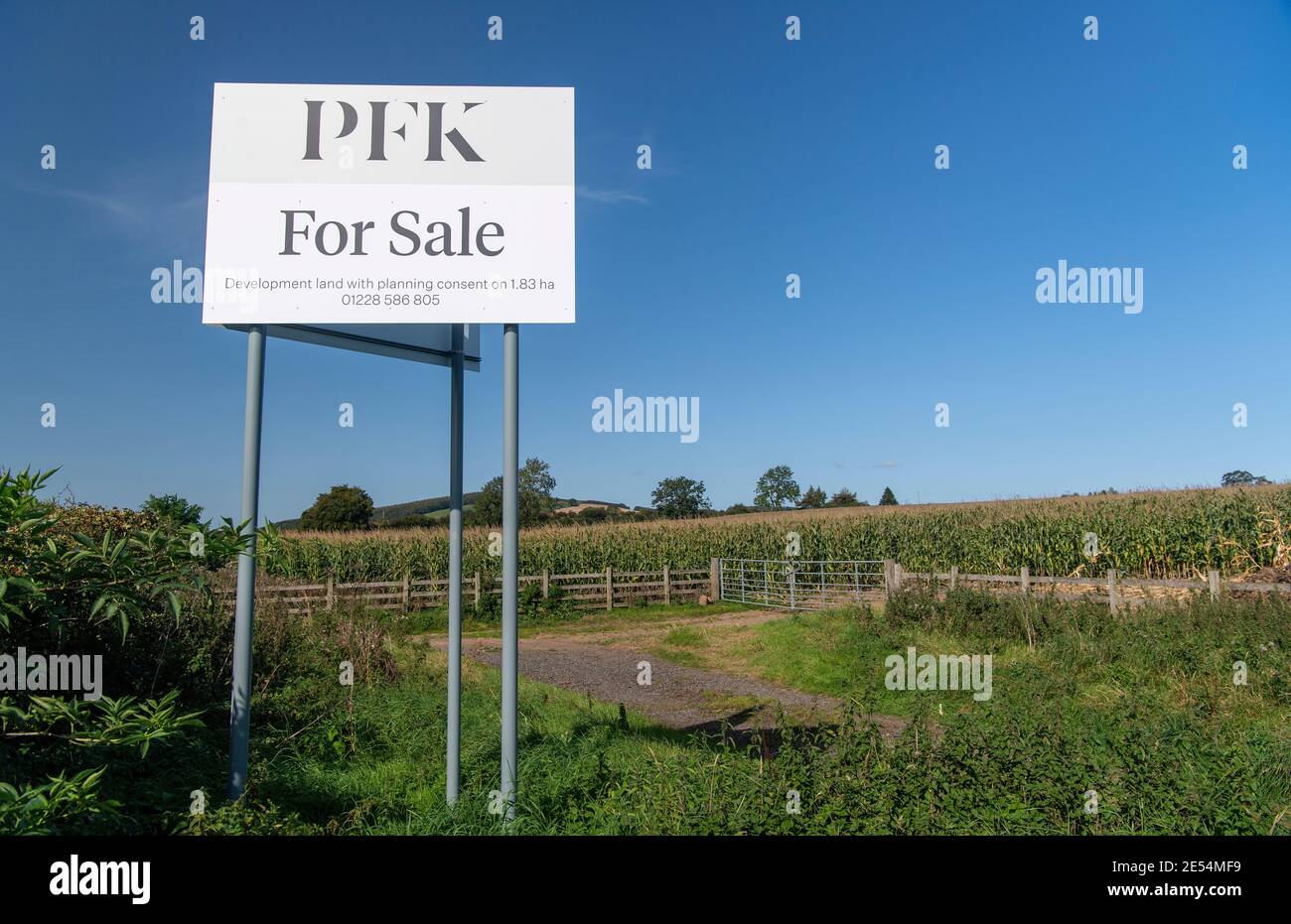 Farmland for sale with planning permission for new build housing