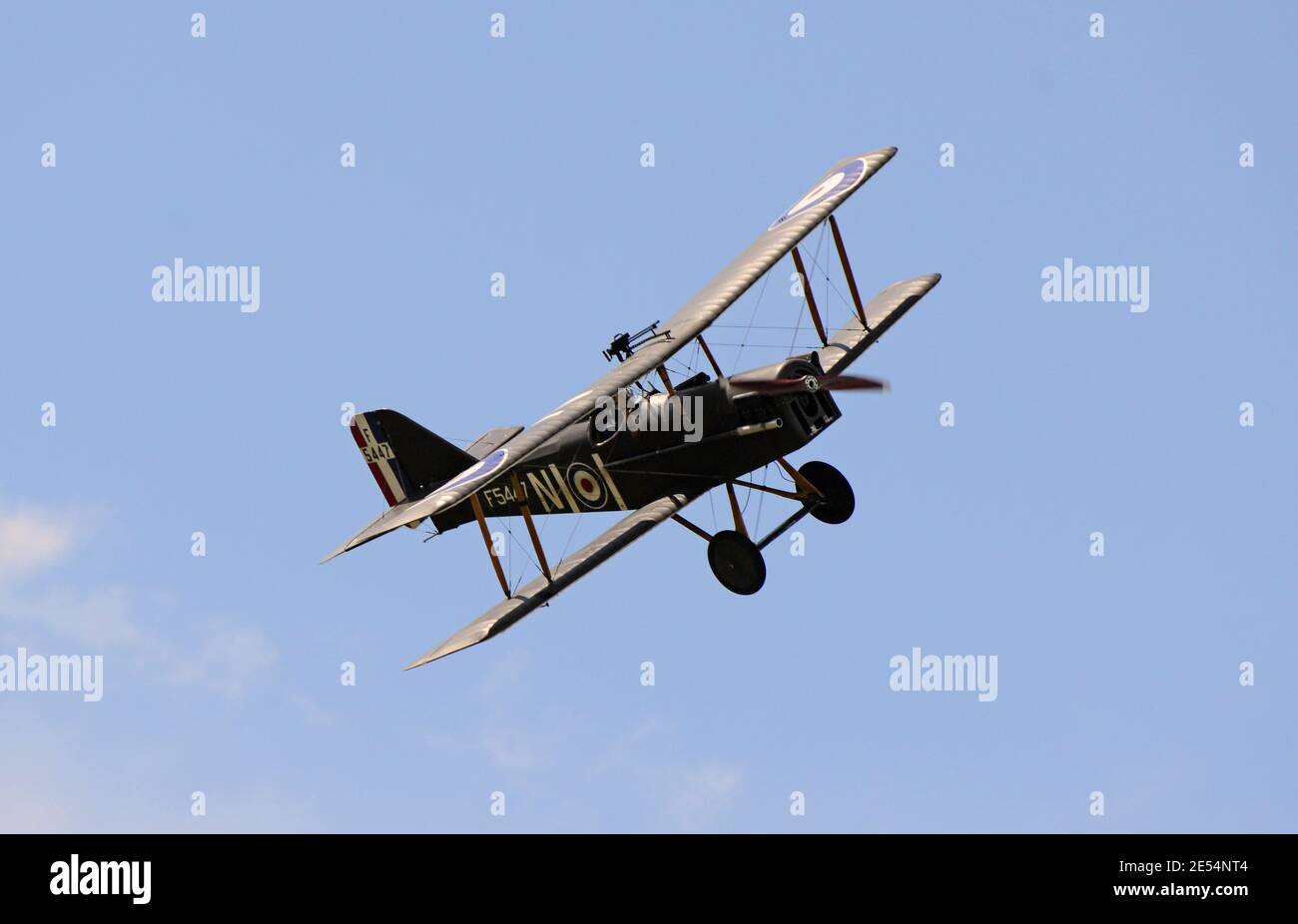 SCOTLAND Montrose -- 03 Aug 2014 -- Dr Neil Geddes in his replica SE5a biplane, used by the Royal Flying Corps in World War I as he performed an air d Stock Photo