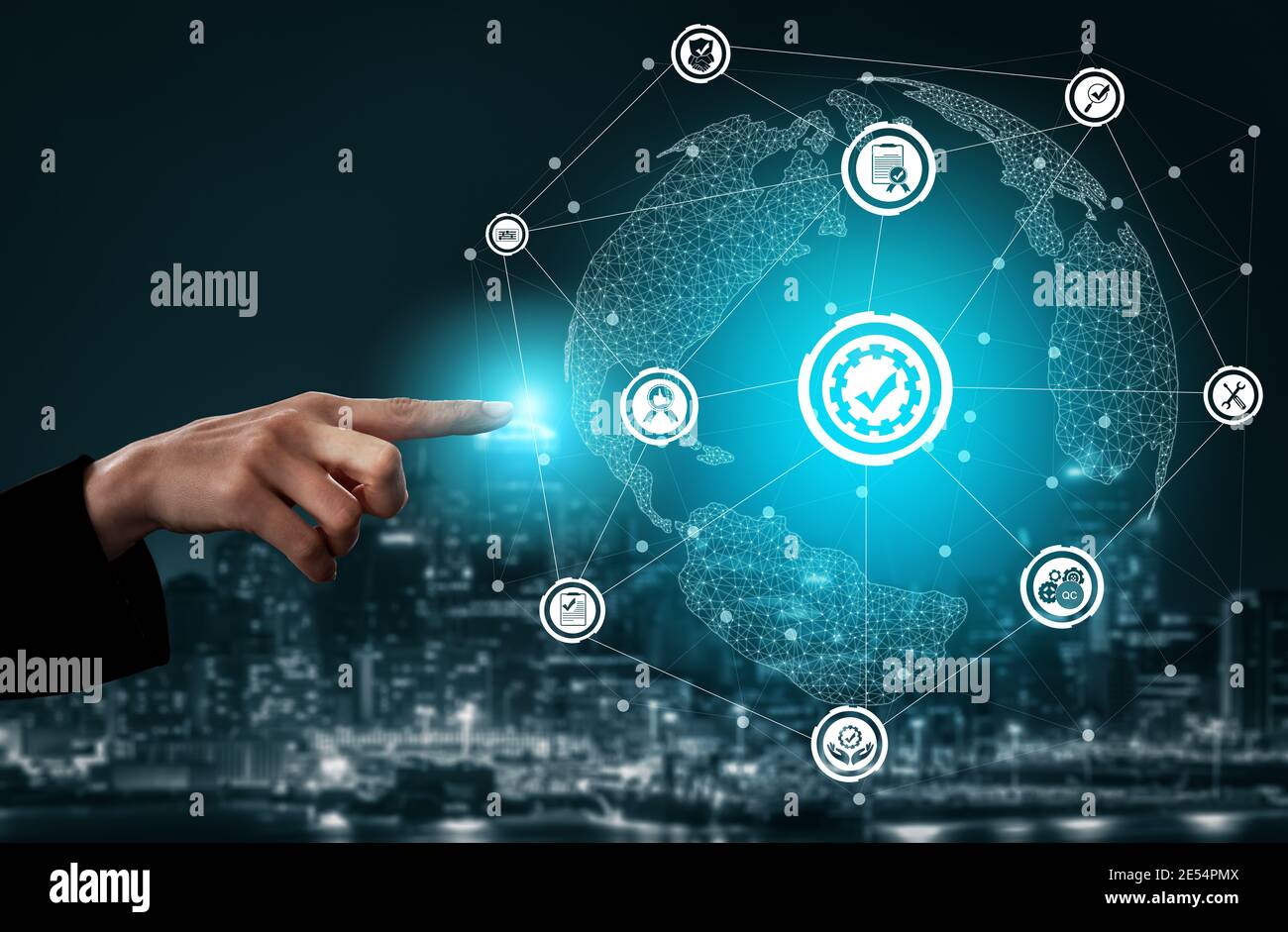 Quality Assurance and Quality Control Concept Modern graphic