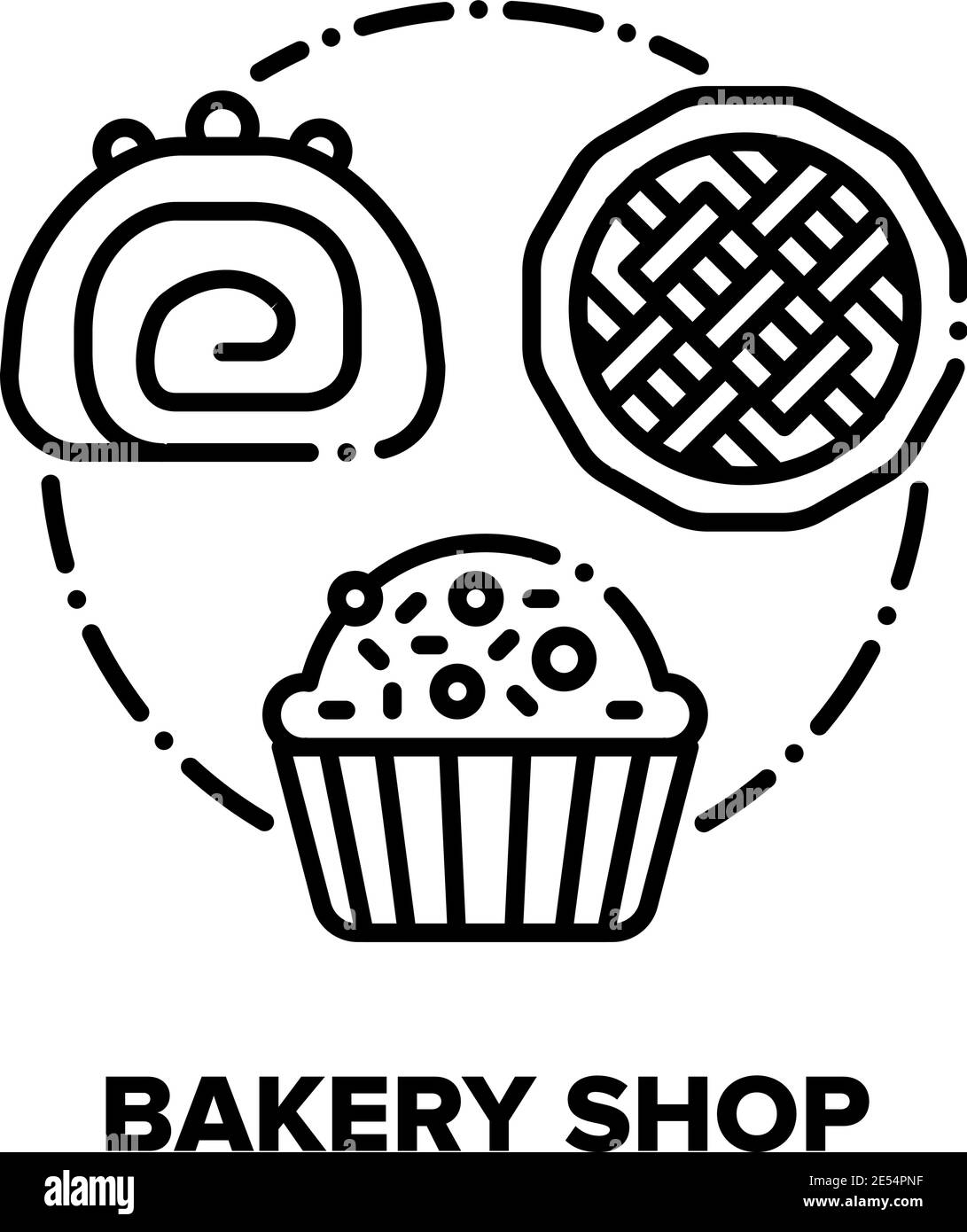 Bakery Shop Vector Concept Black Illustrations Stock Vector Image & Art ...
