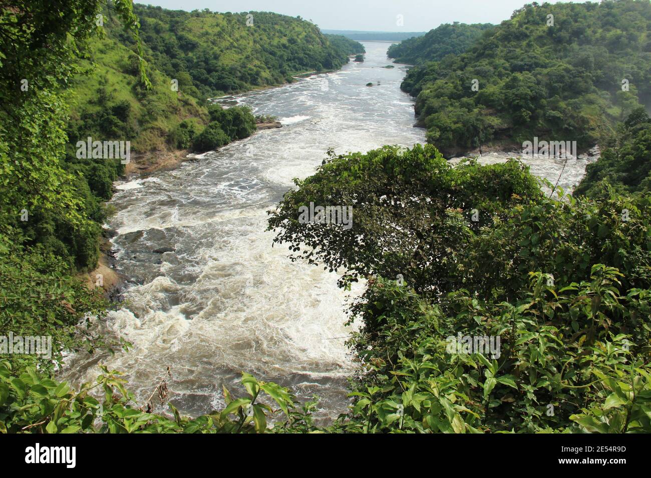 Murchison Falls on the Nile River in northern Uganda Stock Photo