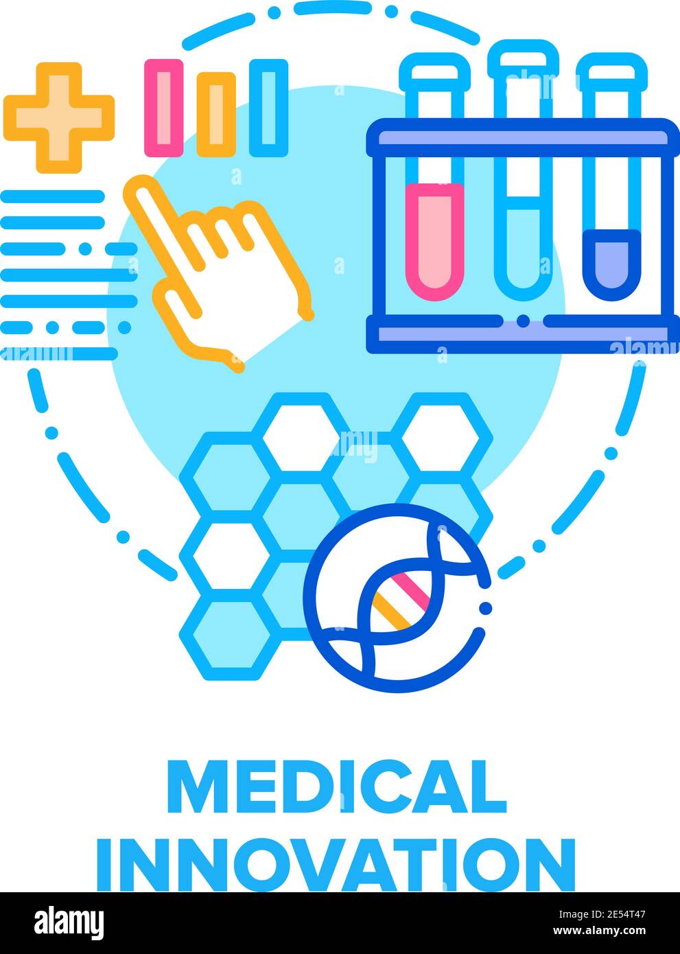 Medical Innovation Technology Vector Concept Color flat Stock Vector ...