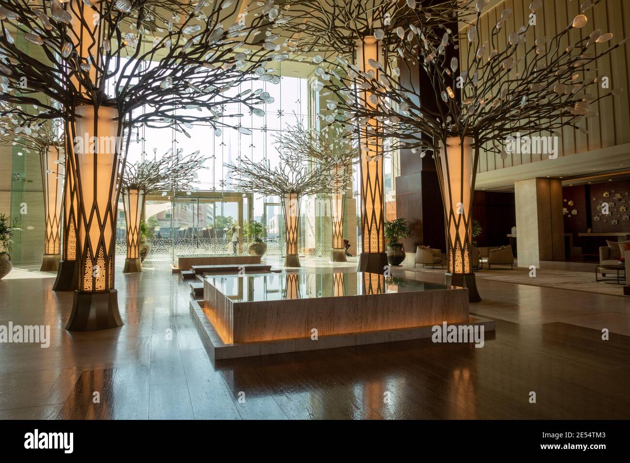 Entrance Lobby Mandarin Oriental Hotel Dubai Stock Photo Alamy