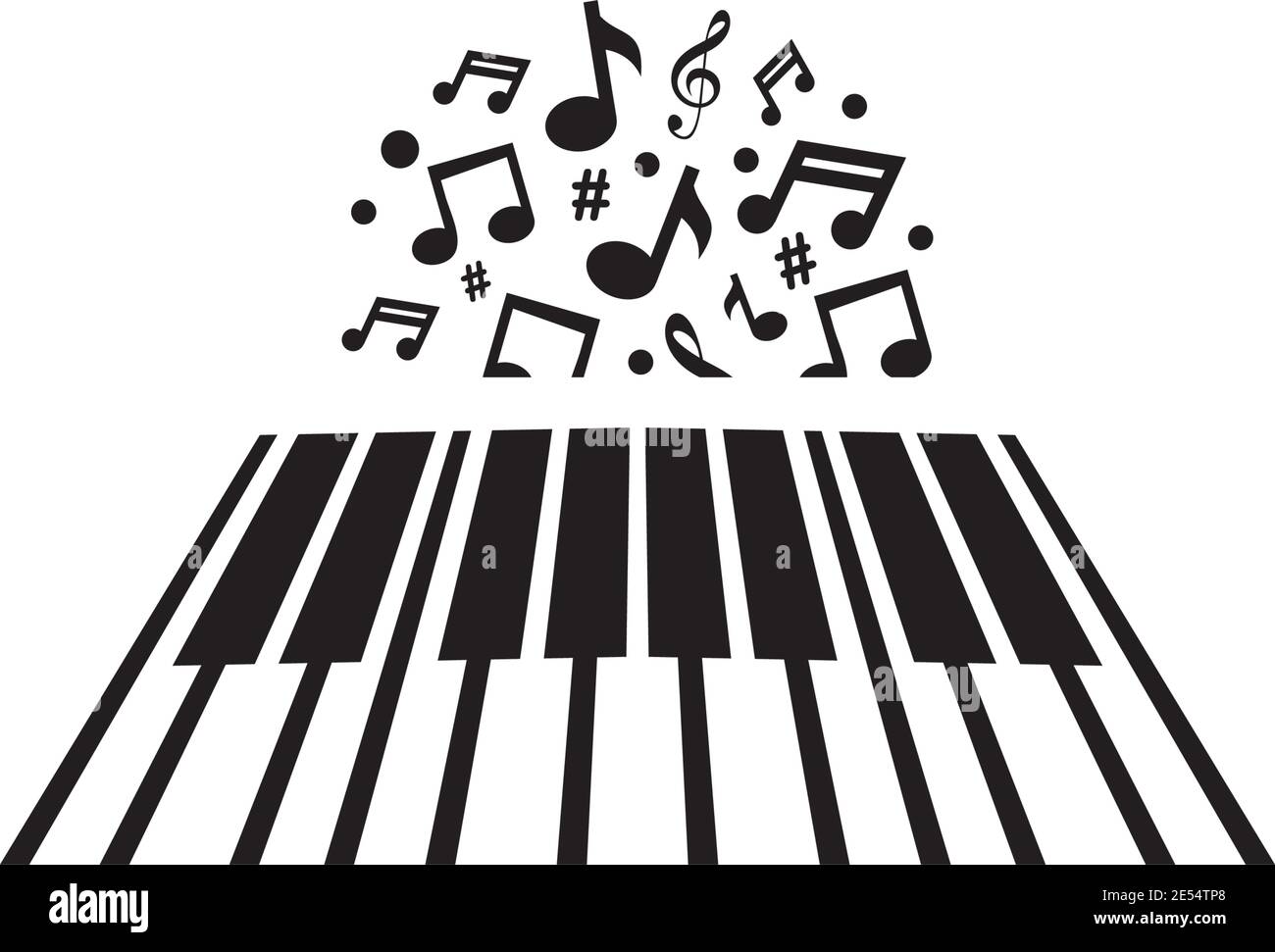 Piano keyboard logo design vector template Stock Vector Image & Art Alamy