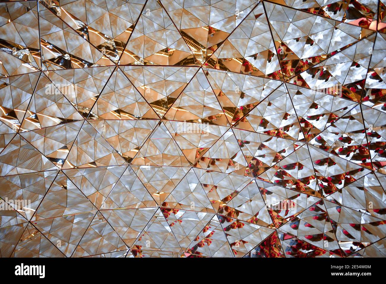 Beautiful shot of triangular geometric crystal pattern Stock Photo