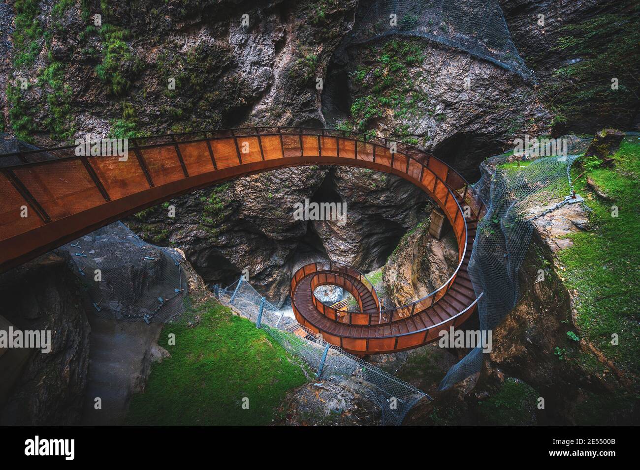 Liechtenstein canyon in Upper Austran Alps. Stock Photo