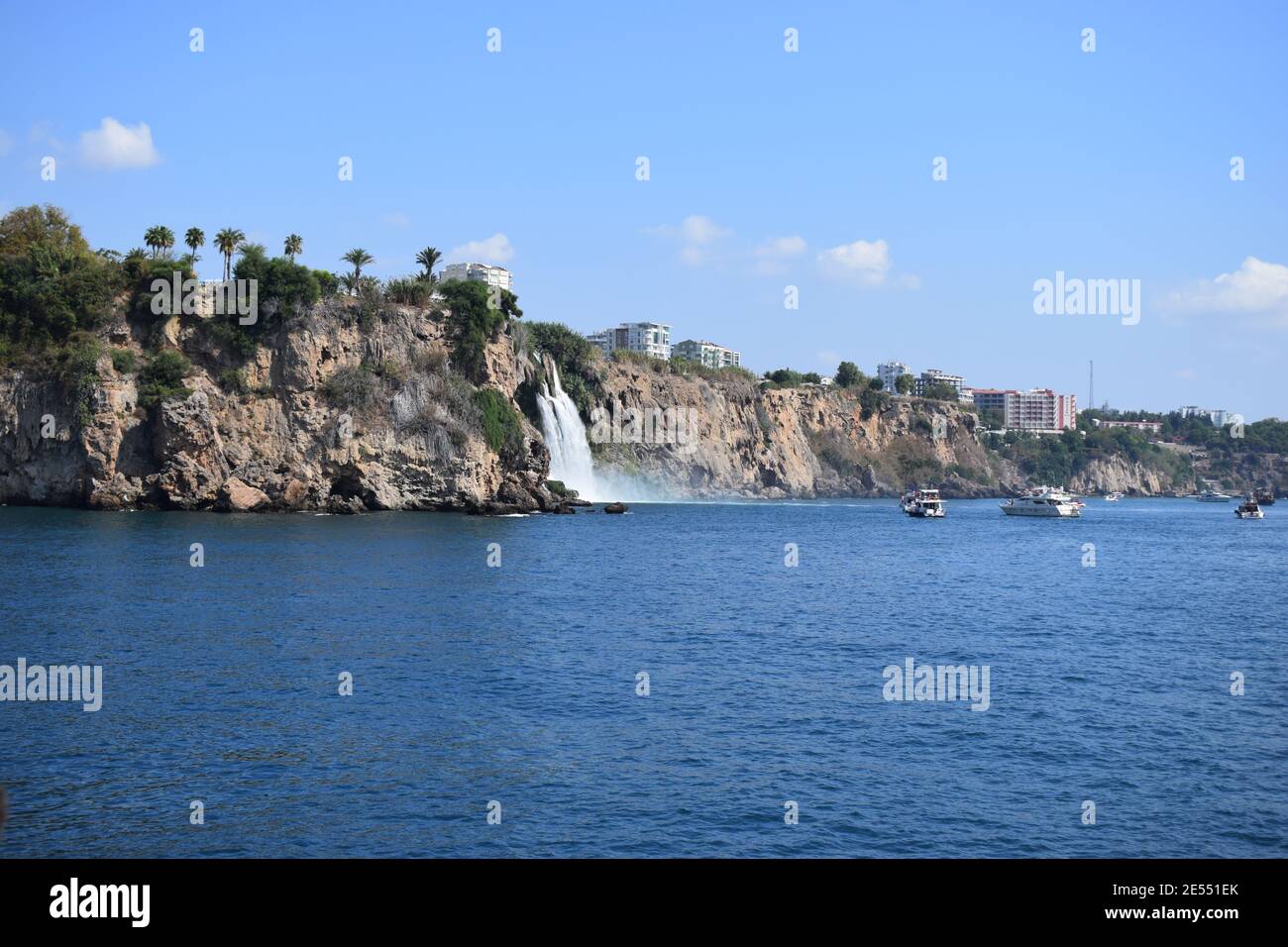 Waterfall Duden at Antalya. Nature travel background. Lower Duden waterfall. Lara, Antalya, Turkey Stock Photo