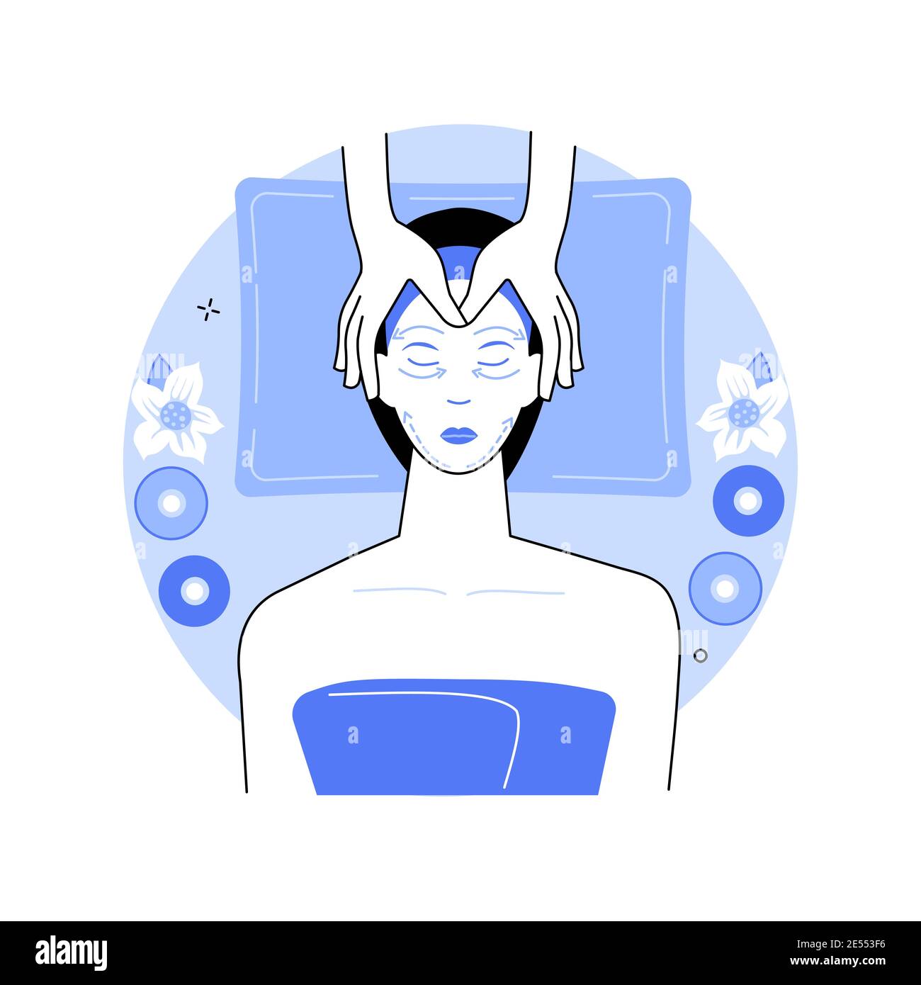 Facial Massage Abstract Concept Vector Illustration Stock Vector Image