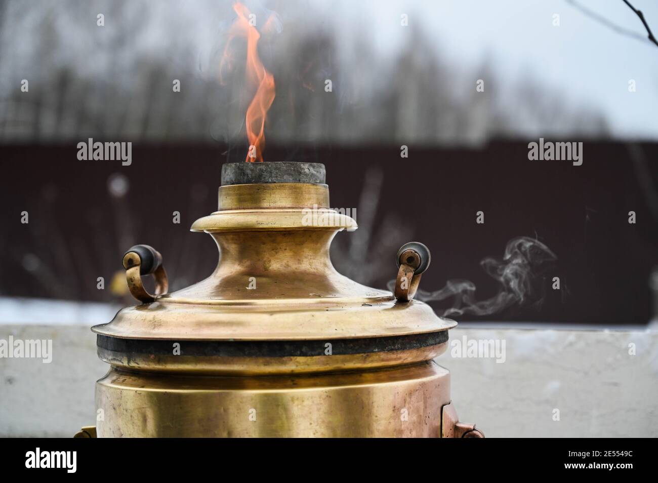 Russian Samovar In The Kitchen Stock Photo, Picture and Royalty Free Image.  Image 96081428.