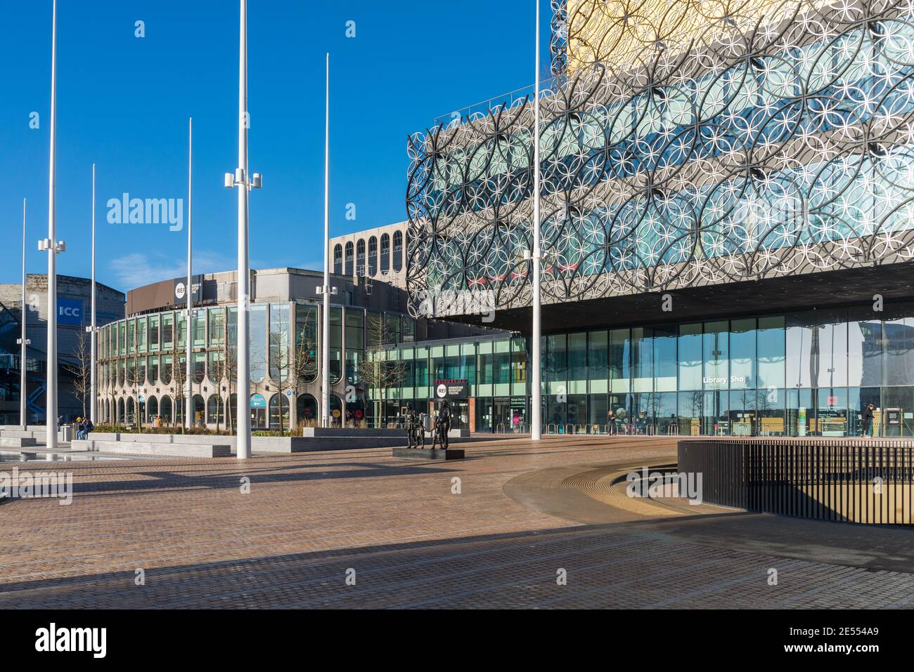 The striking modern Library of Birmingham building in Centenary Square, Birmingham, UK Stock Photo