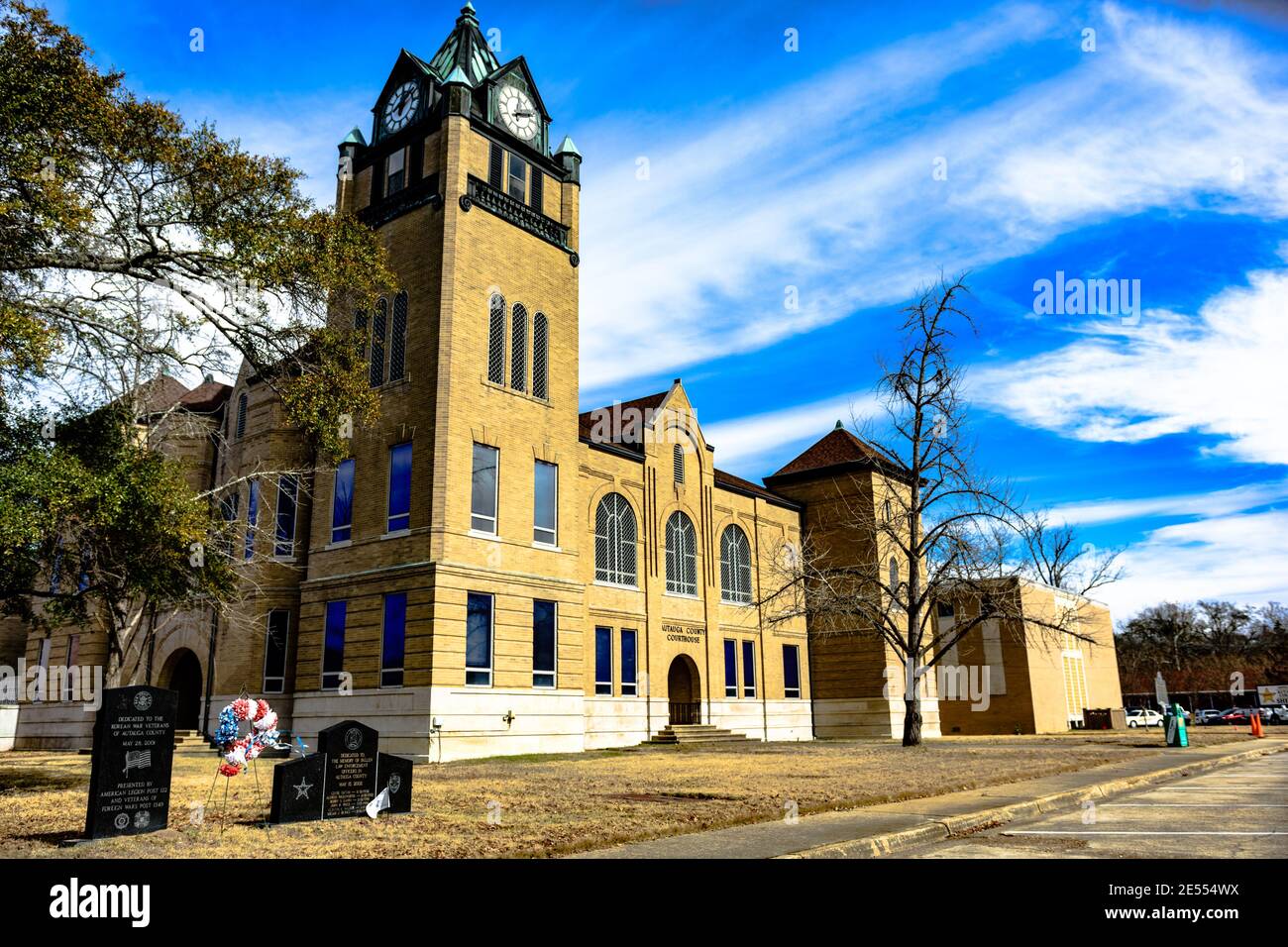 Prattville, Alabama, USA January 28, 2017 Clock tower of the Autauga