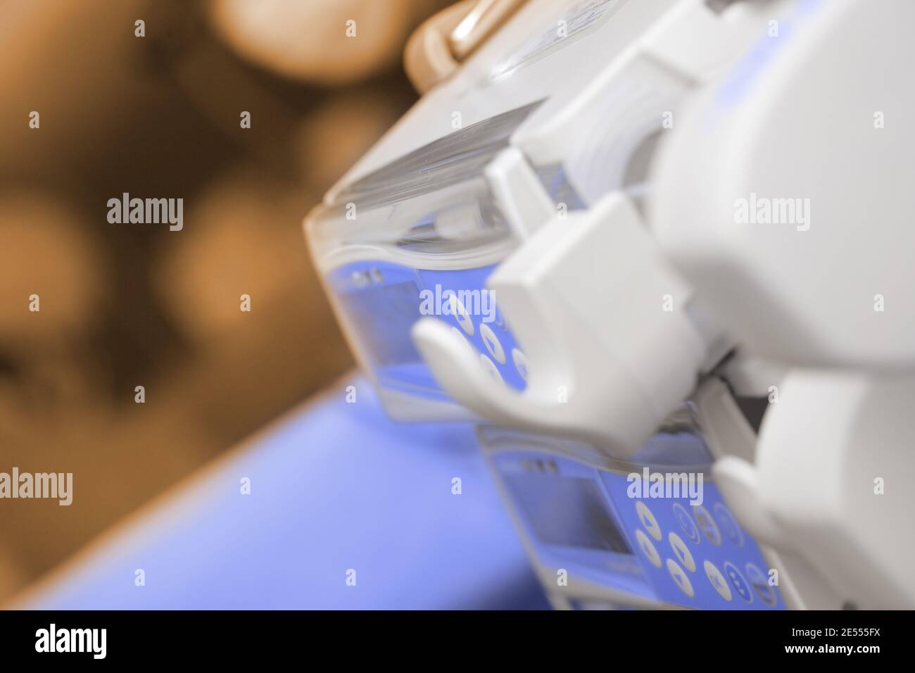 Modern equipment in the critical care unit close-up. Stock Photo