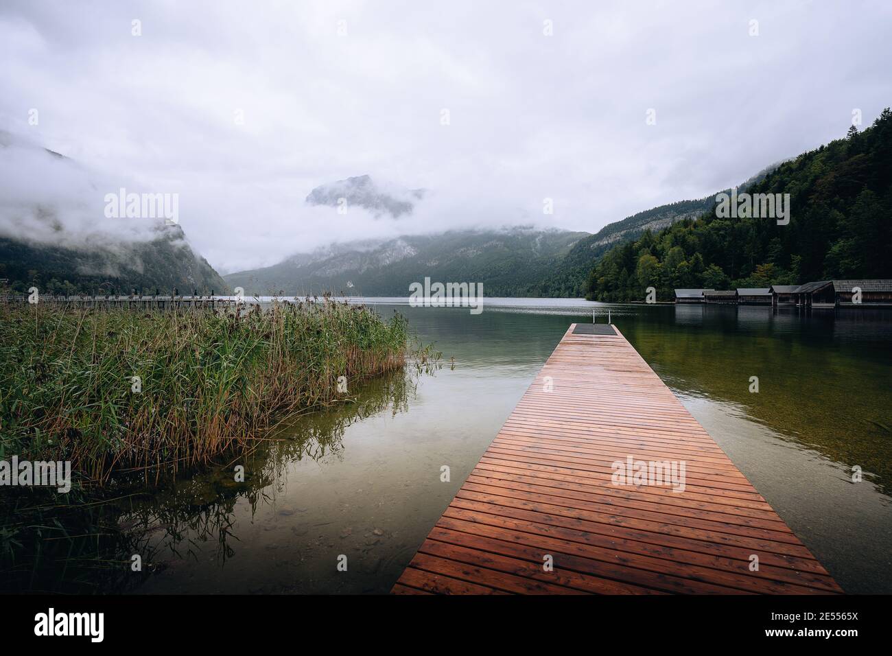 Fresh water lake in Austria. Stock Photo
