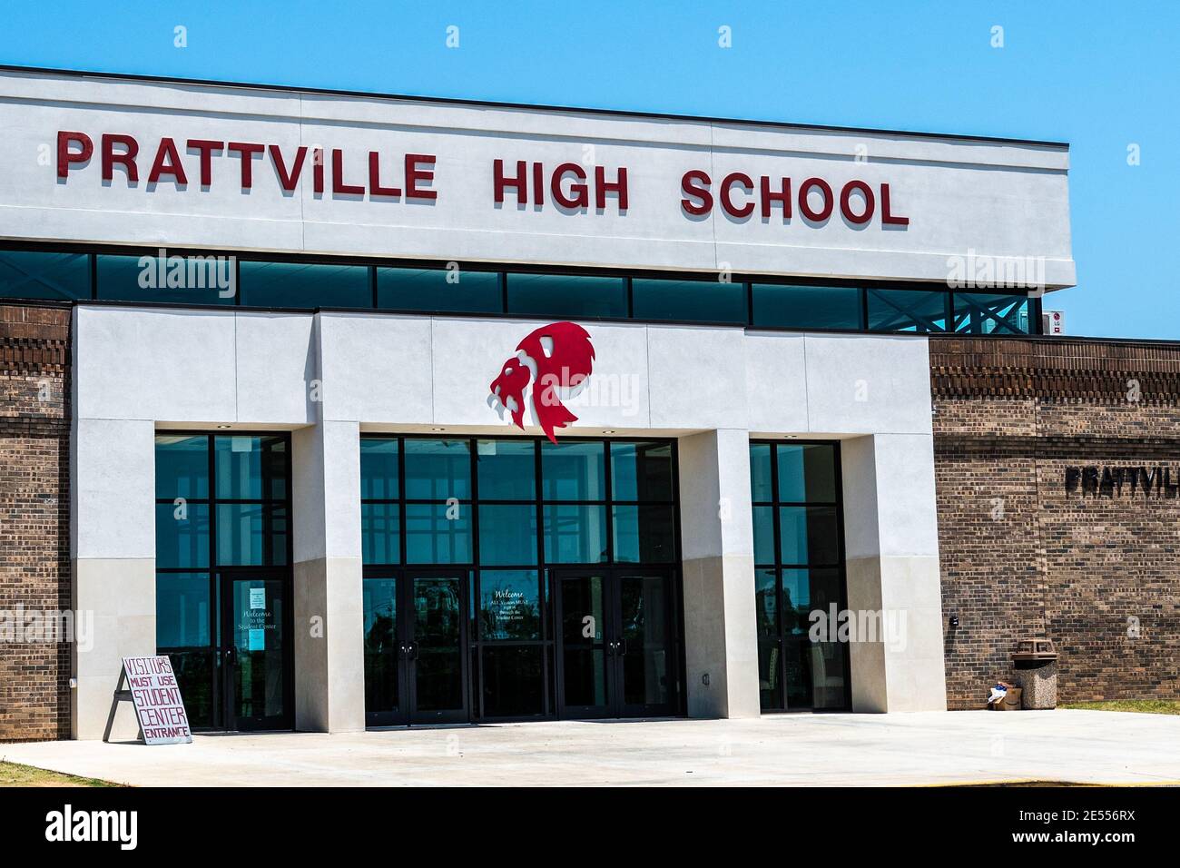Prattville, Alabama, USA May 12, 2018 Main entrance of Prattville