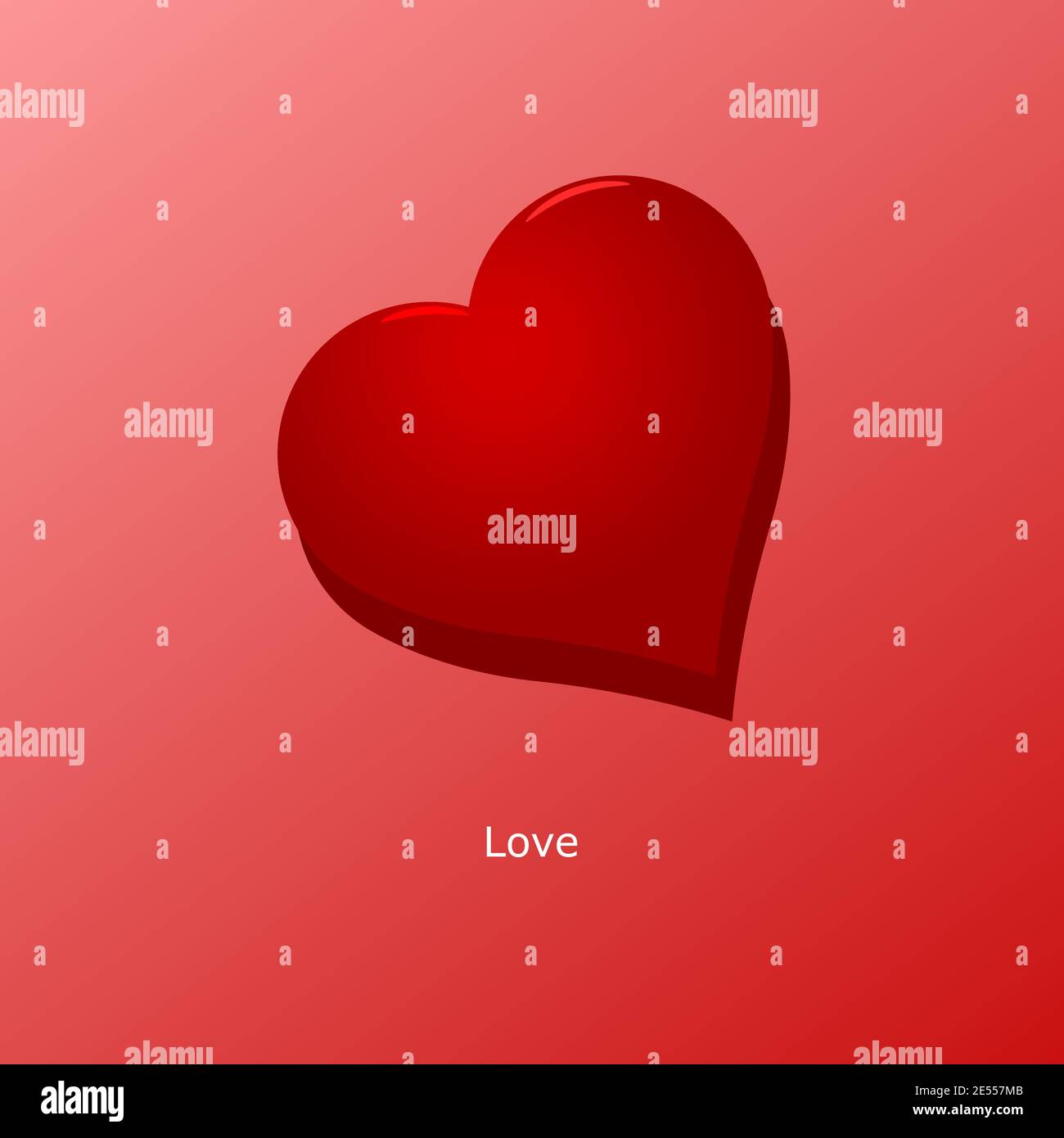valentine flat vector illustration Stock Vector