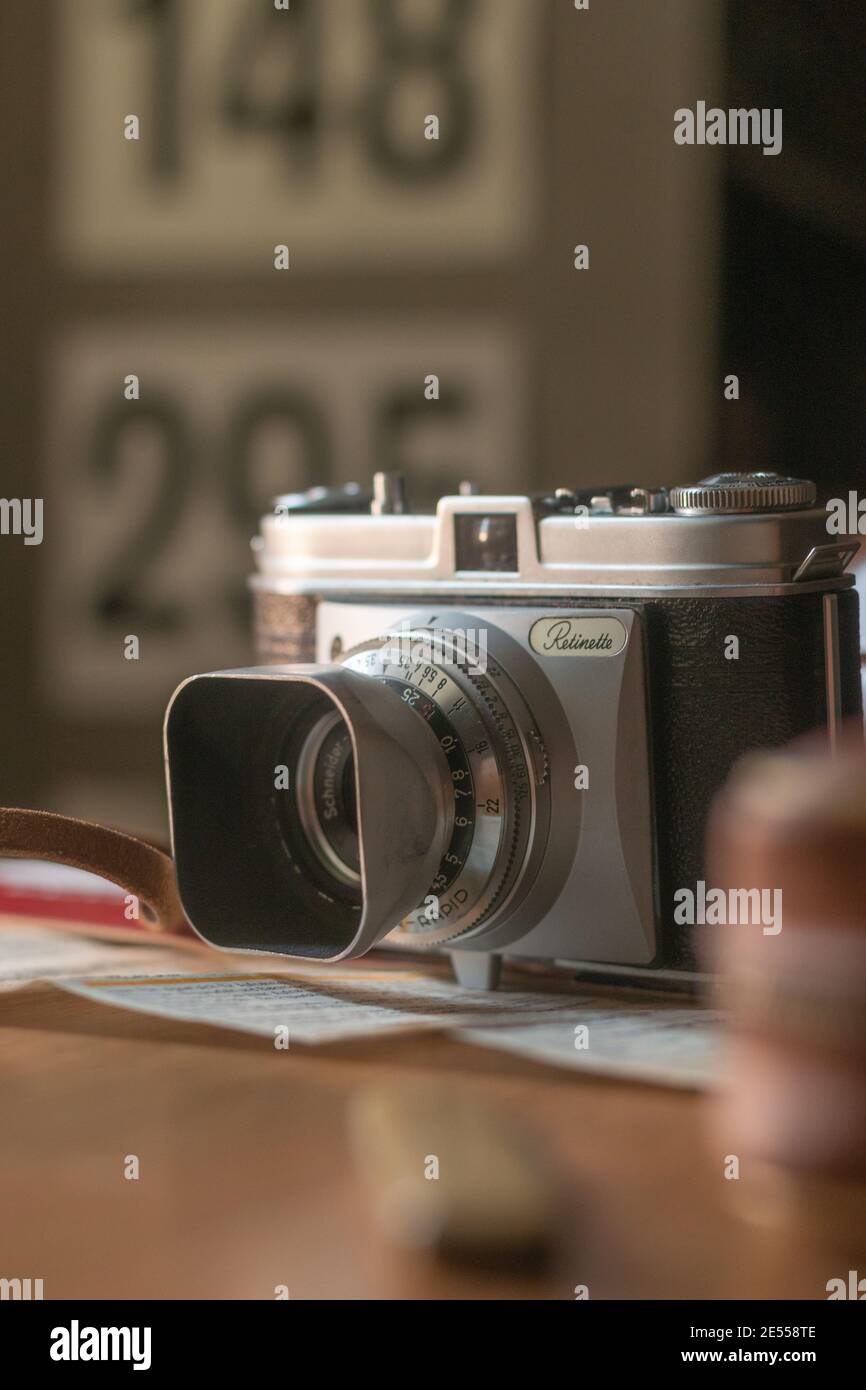 This is an image of my Kodak Retinette film camera. Stock Photo