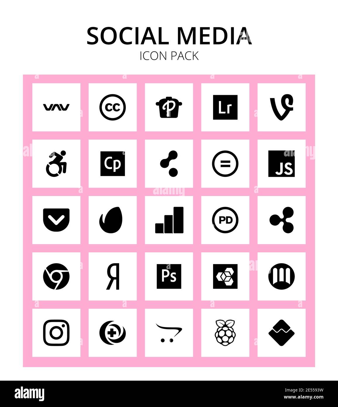 SocialMedia envato, js, nd, creative Editable Vector Design Elements Stock Vector