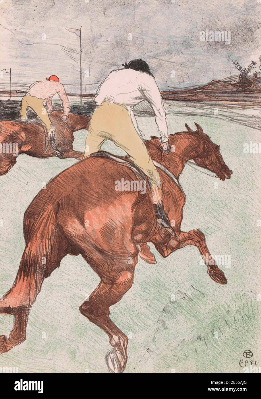 Le Jockey by Henri de Toulouse-Lautrec dating from 1899. Stock Photo