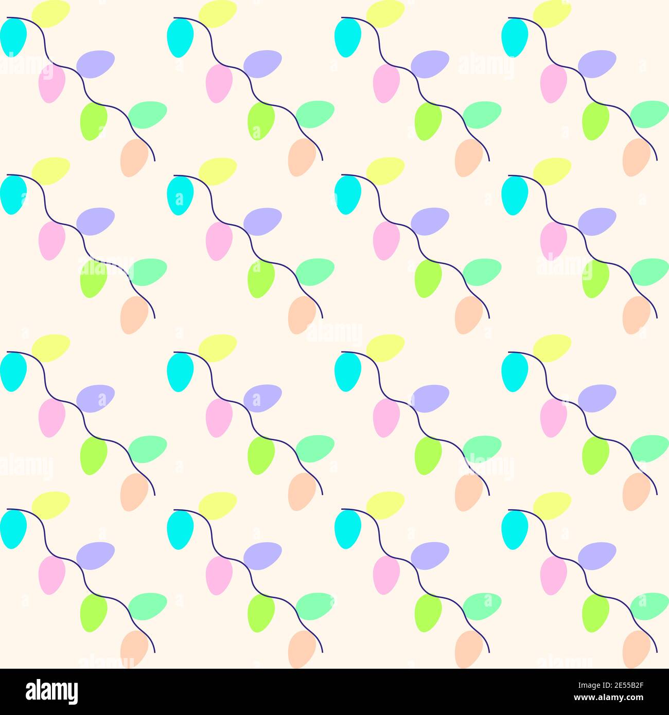 Easter Eggs Garland. Multi-colored seamless pattern. Vector illustration Stock Vector