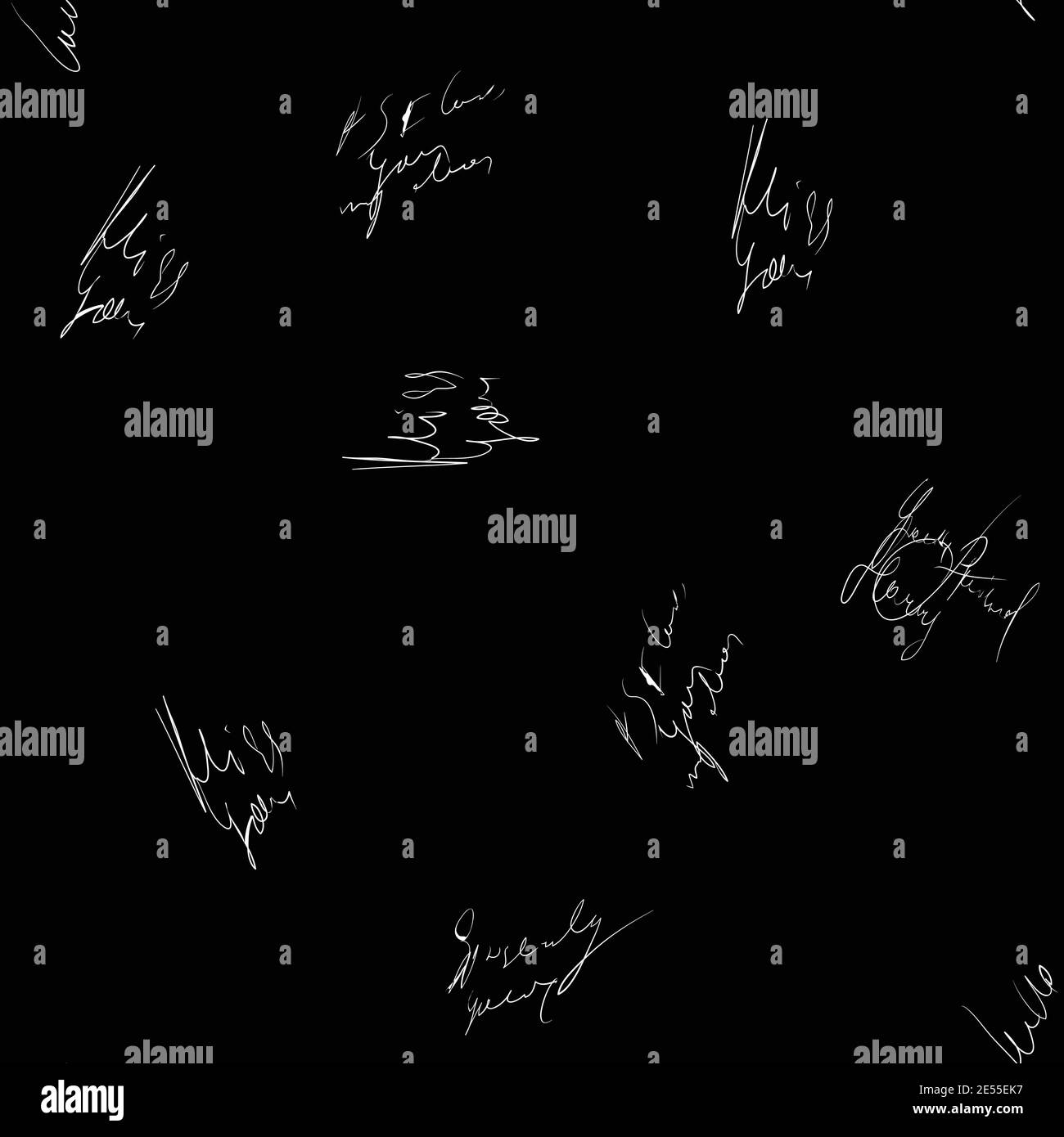 Black and white cursive pattern background hi-res stock photography and ...