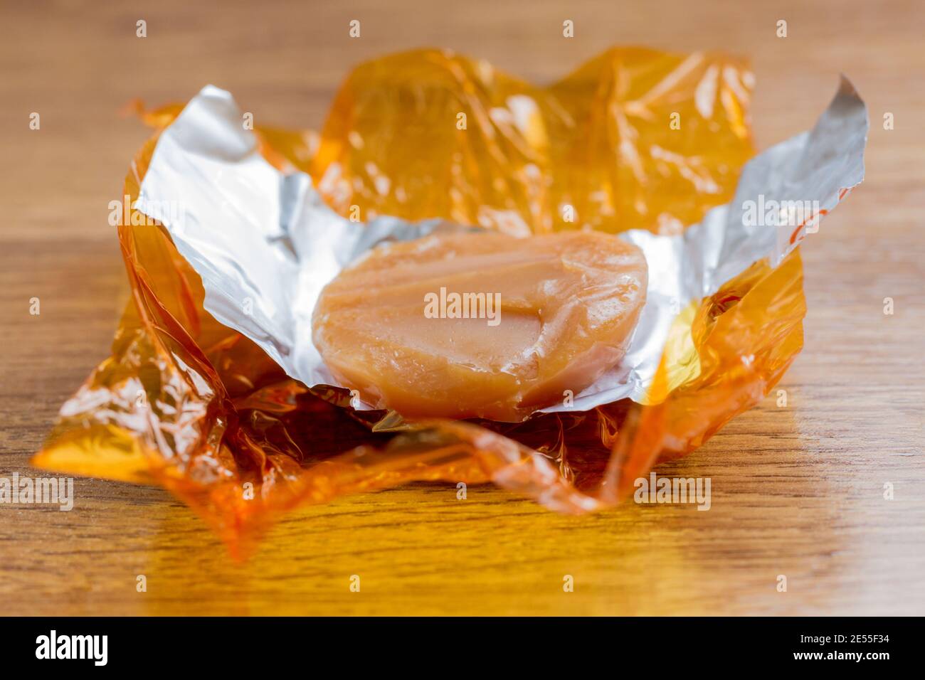 Quality Street toffee penny sweet unwrapped Stock Photo Alamy
