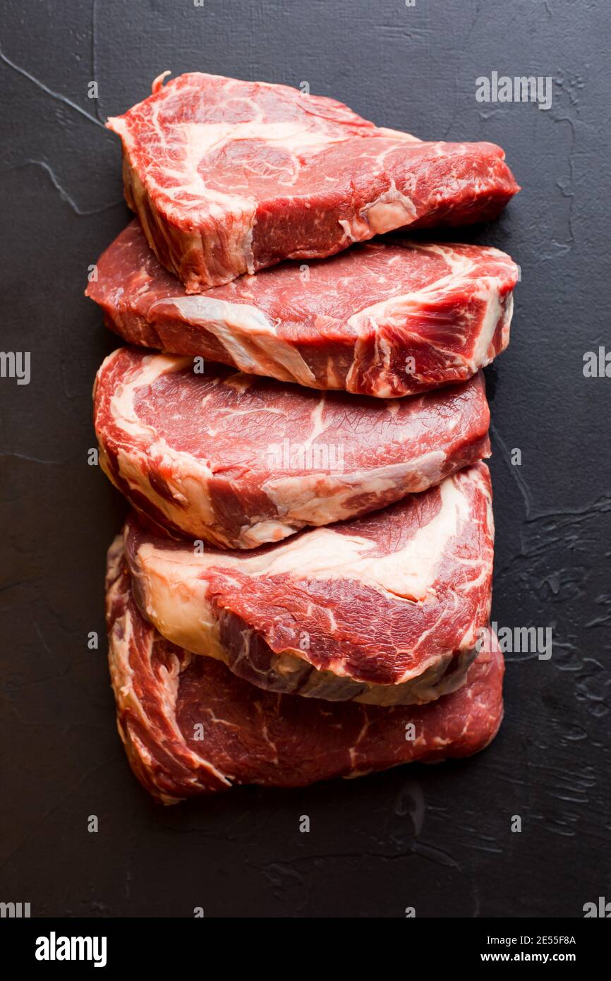 Choosing fresh farm meat for healthy cooking Stock Photo Alamy