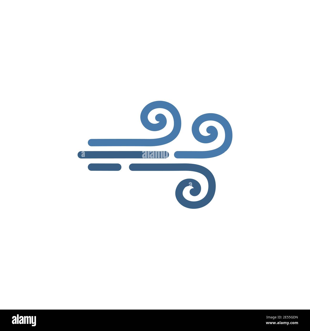 Wind. Flat color icon. Isolated weather vector illustration Stock ...