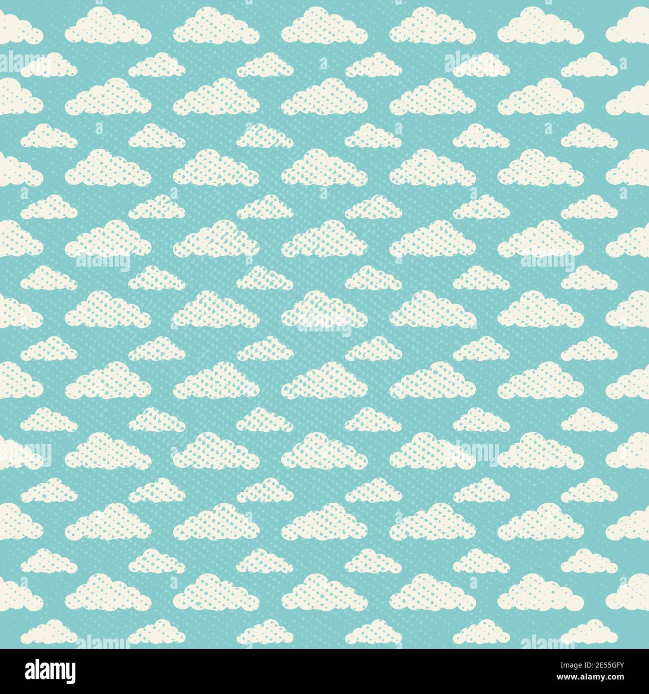 Vector Seamless Grunge Cloud Pattern Stock Vector