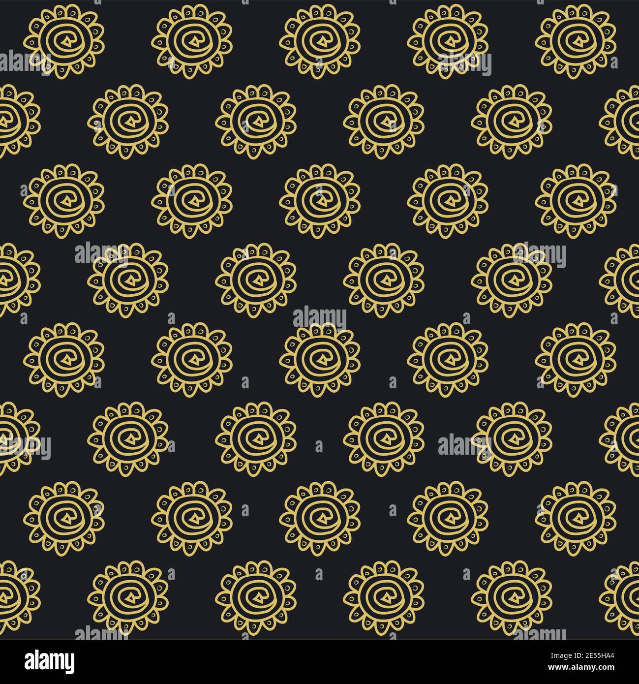 Vector Seamless Hand Drawn Tribal Boho Style Pattern Stock Vector
