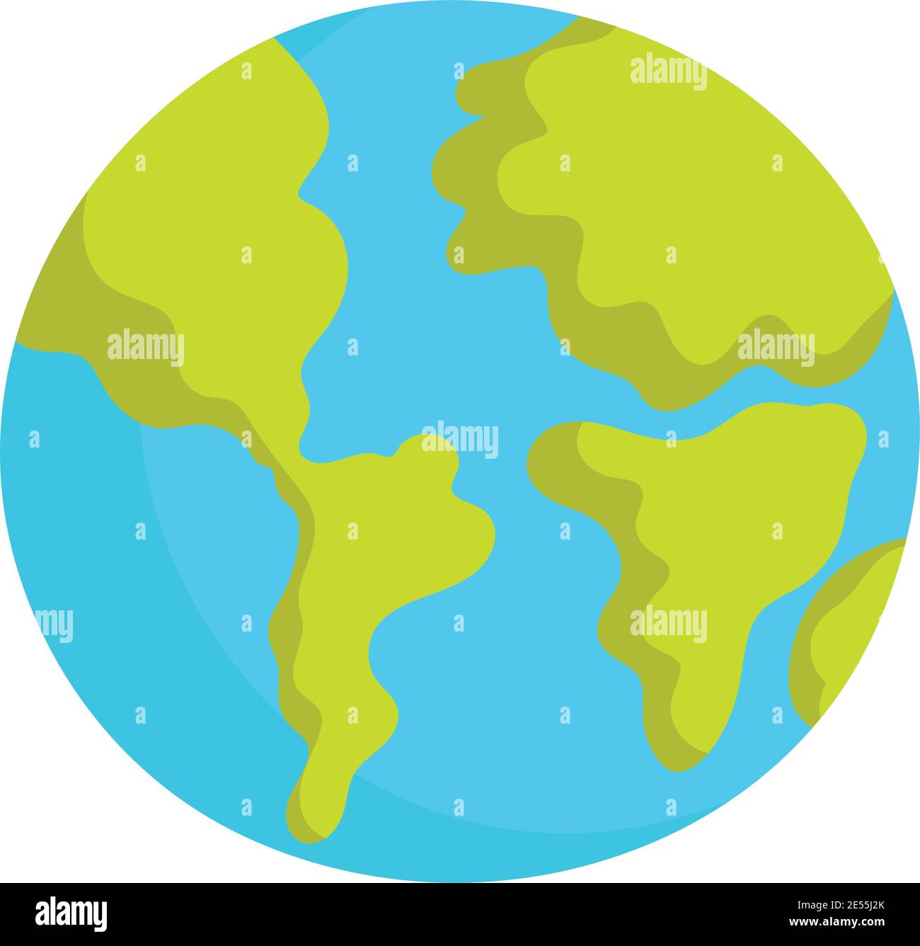 world planet map cartoon icon isolated style white background vector ...