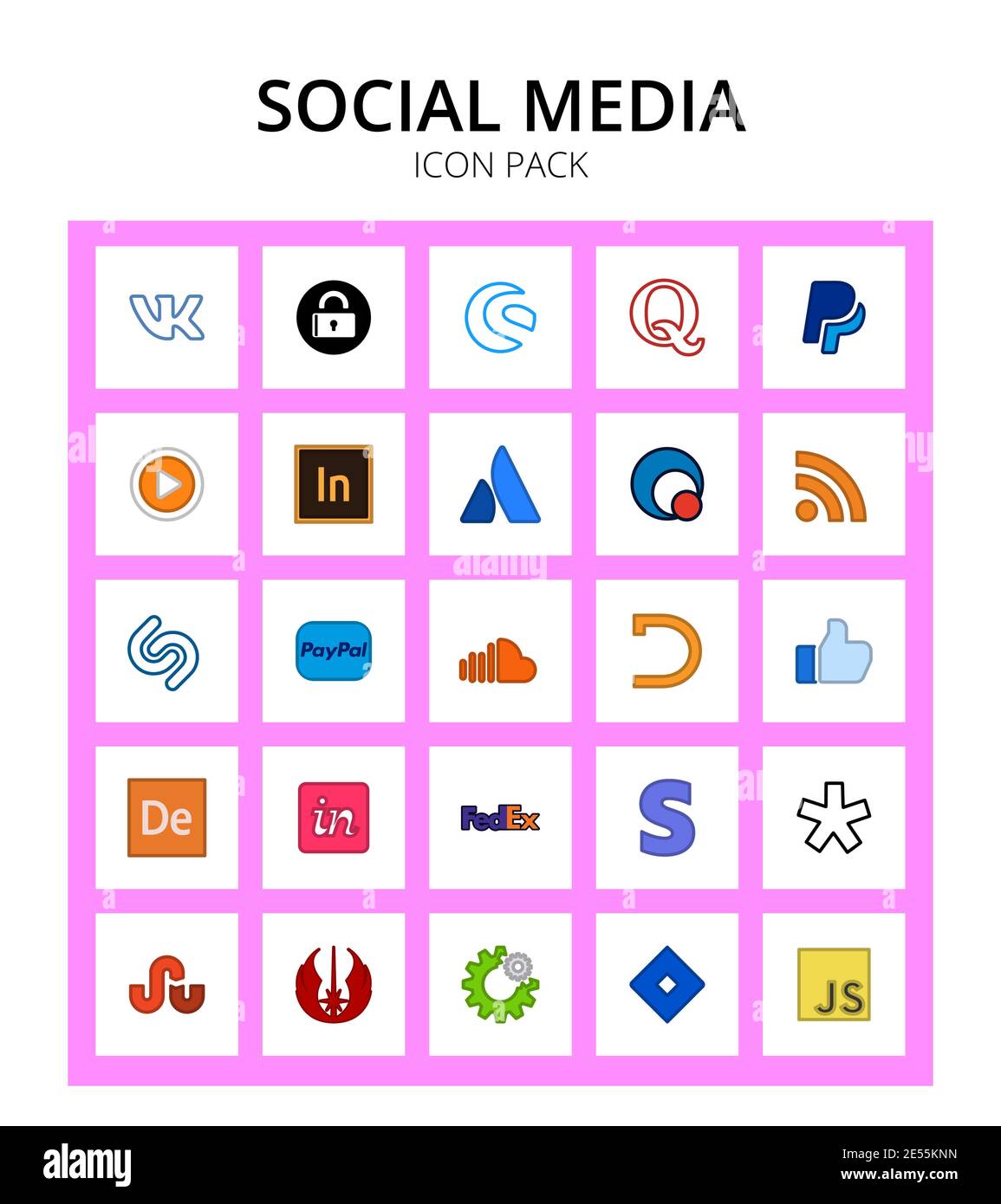 25 Social icon dyalog, sound, atlassian, soundcloud, paypal Editable Vector  Design Elements Stock Vector Image & Art - Alamy