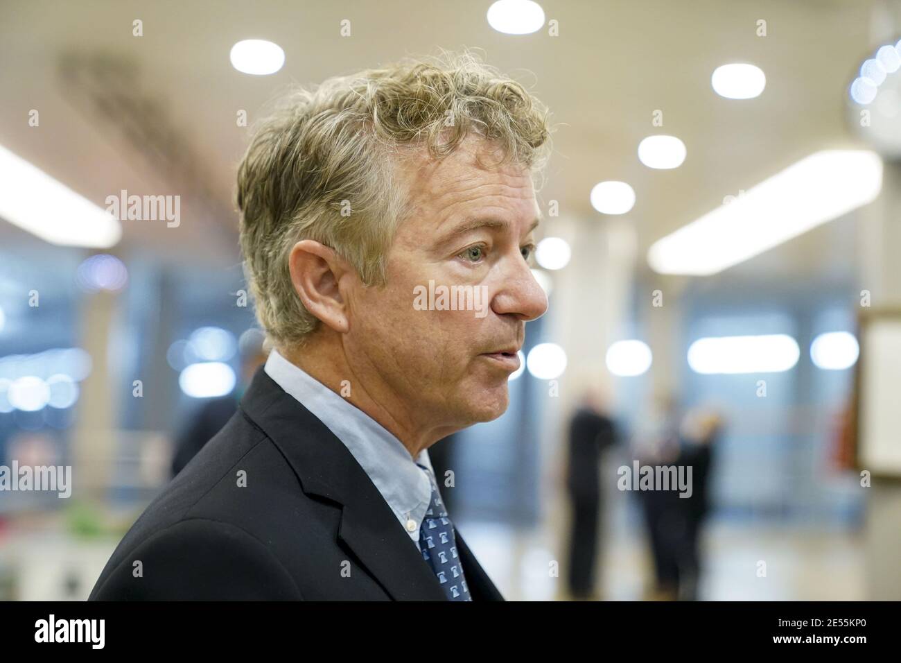Washington, United States. 26th Jan, 2021. Sen. Rand Paul (R-KY) speaks to members of the media at the U.S. Capitol in Washington, DC on Wednesday, January 26, 2021. Senator Paul maintains his stance that the 2020 election lacked integrity. Photo by Leigh Vogel/UPI Credit: UPI/Alamy Live News Stock Photo